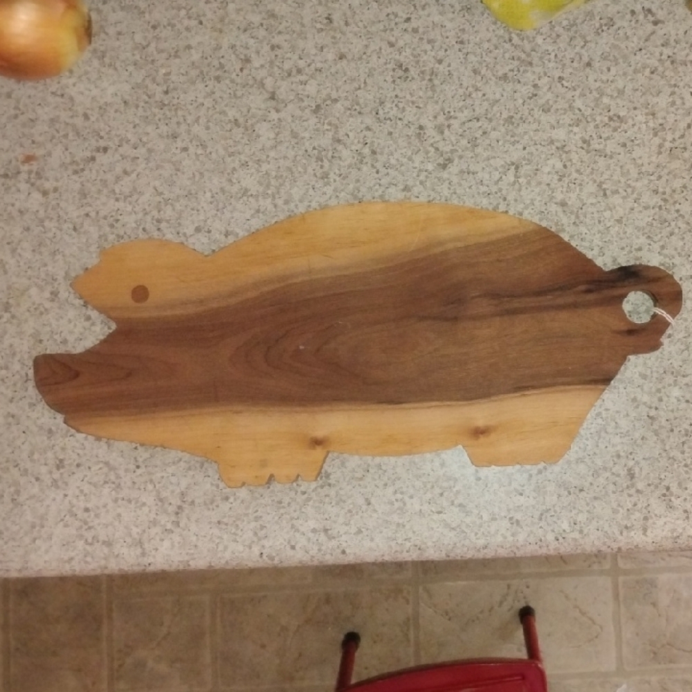 Vintage Wooden pig Cutting Board